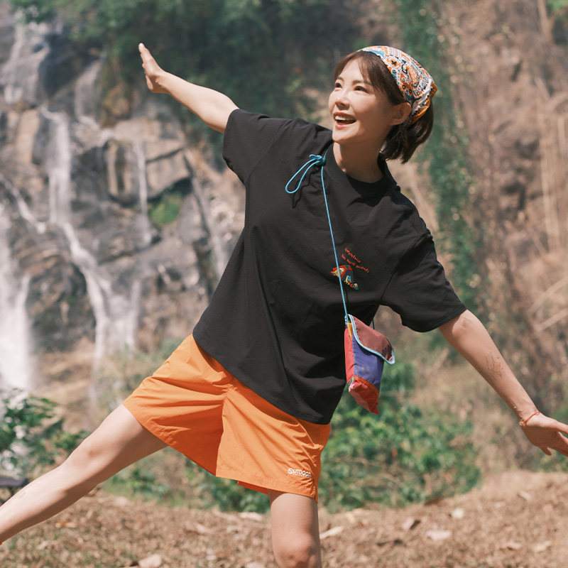 outdoor products 商场同款女圆领T恤棉感舒适吸湿透气时尚百搭,淘宝优惠券,粉丝福利购,淘宝优惠卷