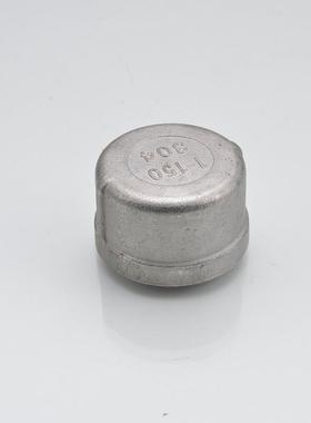 304不锈钢内丝管帽堵头塞头闷头管堵盖帽内螺纹丝扣4分6分1寸接头