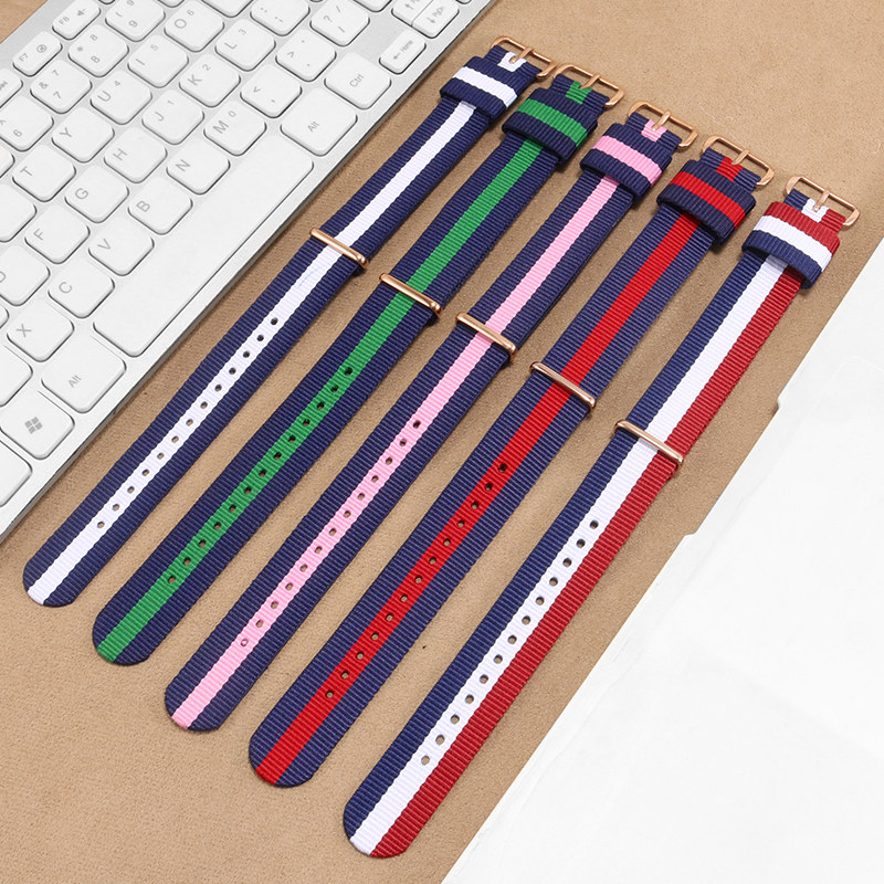 尼龙手表带适配dw丹尼尔男女表链 古图配件