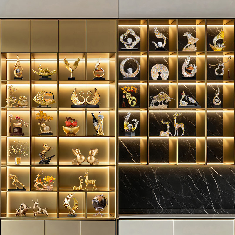 新中式客厅酒柜摆件轻奢高档家居软装背景墙展示柜装饰摆放工艺品,淘宝优惠券,粉丝福利购,淘宝优惠卷