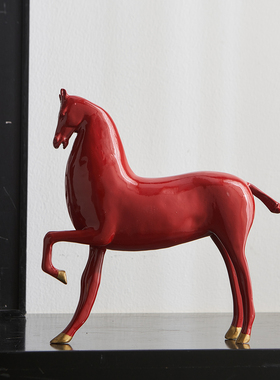 红马摆件招财家居客厅书房装饰品