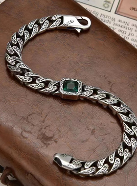 翔栩国潮风唐草单镶嵌手链男