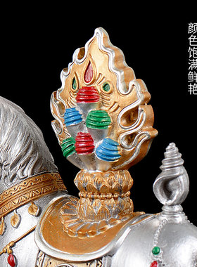 树脂彩绘藏村桌面摆件