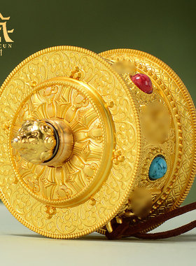 家居客厅桌面转筒摆件合金镶彩珠