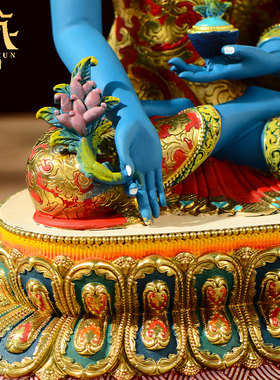 客厅家用铜器雕像药师如来像