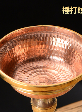藏村紫铜镀金家用桌面摆件