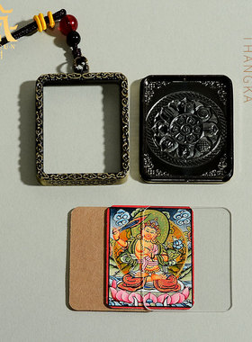 男女随身项链手绘小唐卡吊坠