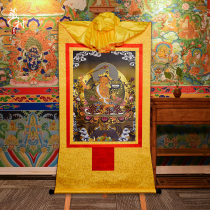 Tibetan Village Wenshu Bodhisattva Tang Khang painting Home Supplies Buddha portrait Living room Xuanguan Chinese style framed painting murals
