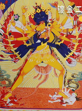 时轮唐卡中式挂画藏村