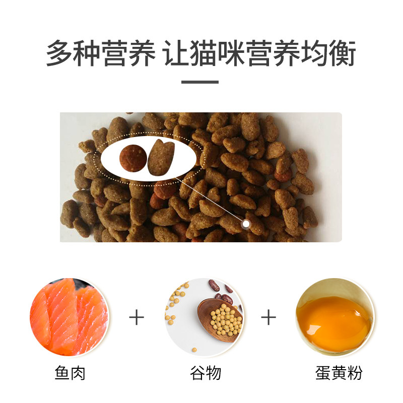 靓贝猫粮吃货街成猫幼猫老年猫通用型金枪鱼味猫粮500g_虎窝淘