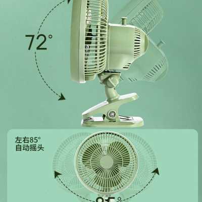 床摇头小风扇2023新款电风扇家用静音台式办公室夹扇学生宿舍桌面-图1