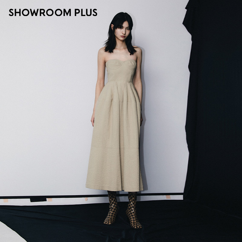 showroomplus春季抹胸小众礼服裙子 showroomplus连衣裙