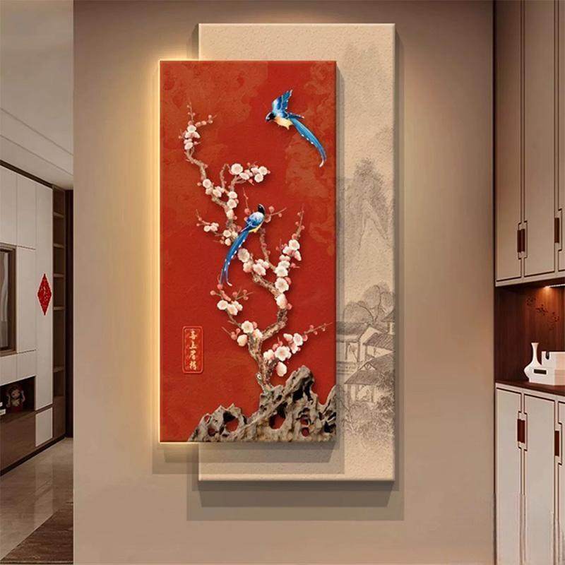 喜气盈门入户正对门玄关装饰画新中式寓意好挂画走廊过道壁画灯画,淘宝优惠券,粉丝福利购,淘宝优惠卷