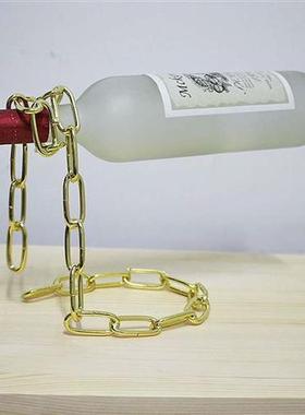 铁艺红酒架摆件创意家居大堂摆设酒吧酒店欧式悬浮酒柜装饰品客厅