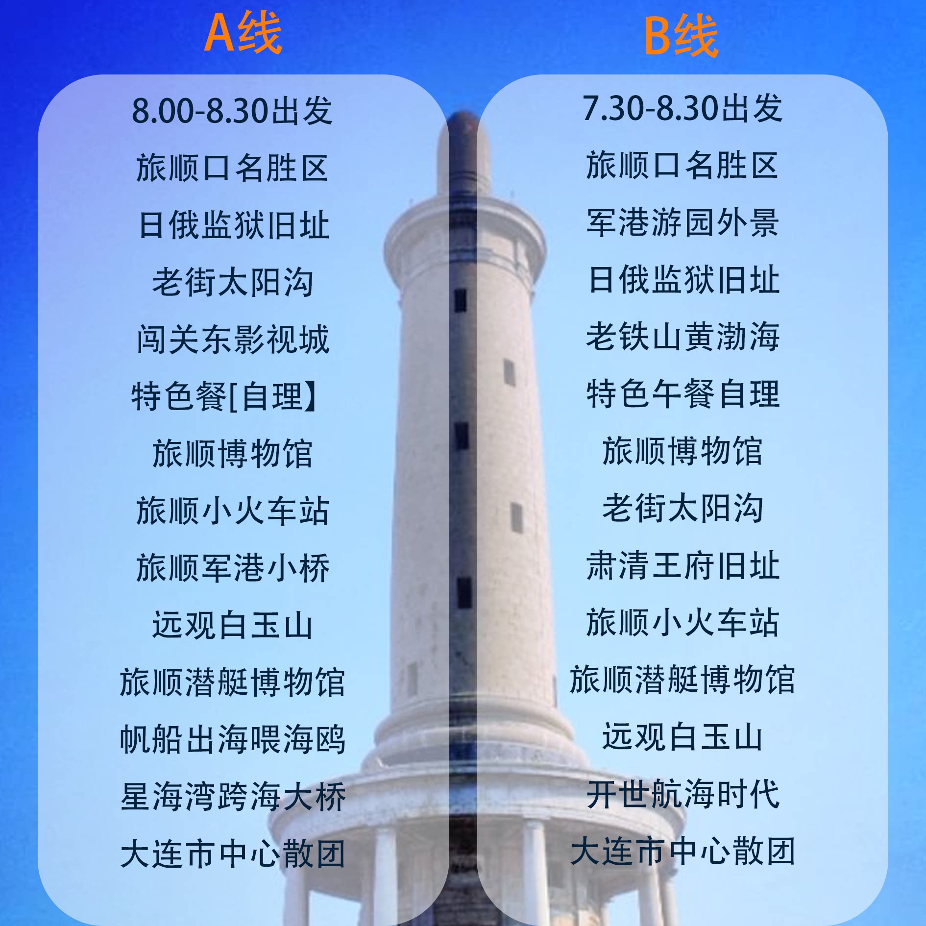 大连旅顺一日游6人团AB线 双体帆船体验+黄渤海分界线+潜艇博物馆