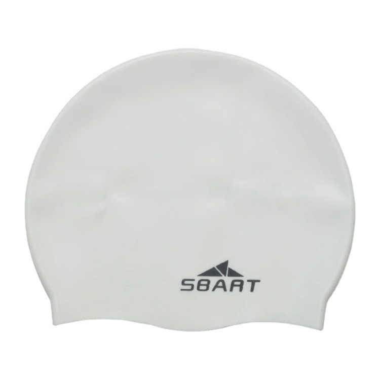 SBART硅胶游泳帽适用所有群体彩色泳帽防伪纯色泳帽现货-图3