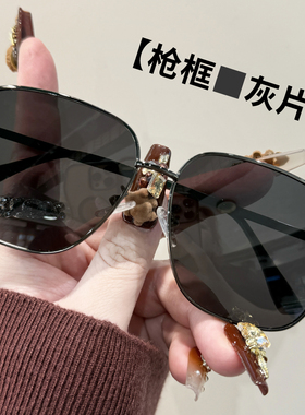 超轻时尚茶色大框墨镜男款开车用