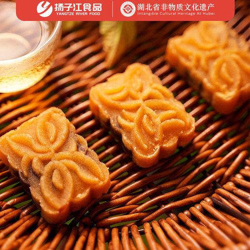 扬子江绿豆糕传统手工红豆馅中式小点心湖北武汉特产零食休闲糕点 - 图1
