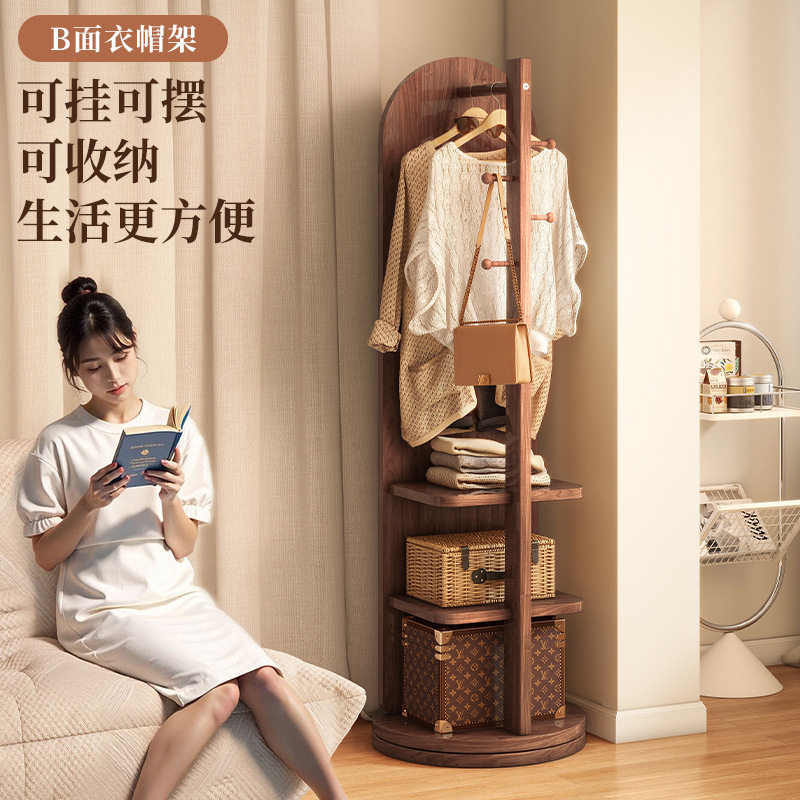 全身镜家用卧室落地镜复古简约穿衣镜衣帽架一体式木质旋转试衣镜,淘宝优惠券,粉丝福利购,淘宝优惠卷