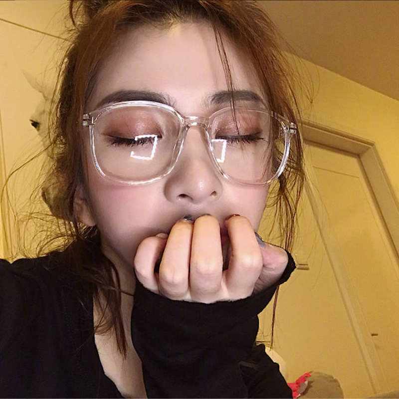 井木眼镜旗舰店素颜透明眼镜框女网红款韩版潮复古圆脸近视防蓝光辐射电脑眼镜女0