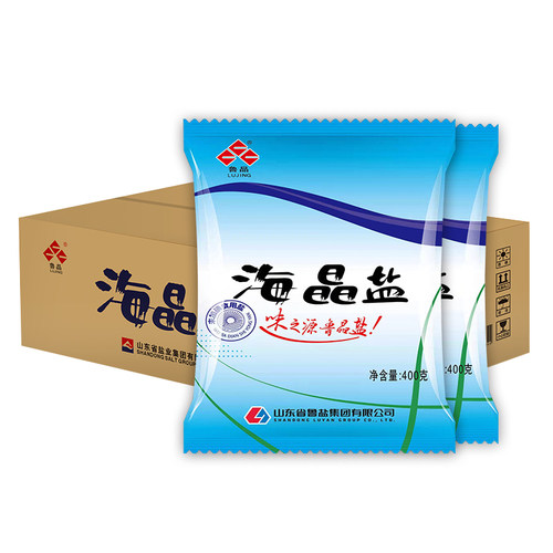 鲁晶 未加碘海晶盐海盐400g*50整箱批发无碘盐无抗结剂未加碘食盐 - 图2