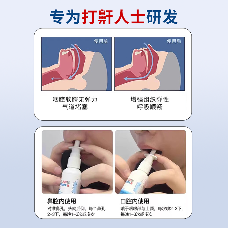 修正液体止鼾器消除鼾立停喷雾打呼噜神器男士专用30ml官方正品 - 图3