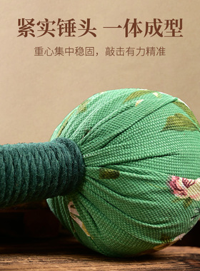 艾草锤养生锤送礼品敲打棒拍打经络拍按摩锤手持亚麻绸缎锦缎