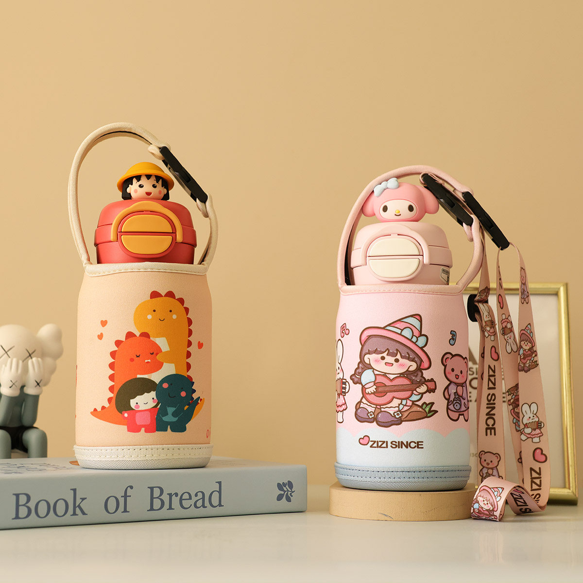 硬底加固杯套适配开口笑600ML手提斜挎卡通保护套水壶袋子配件新,淘宝优惠券,粉丝福利购,淘宝优惠卷