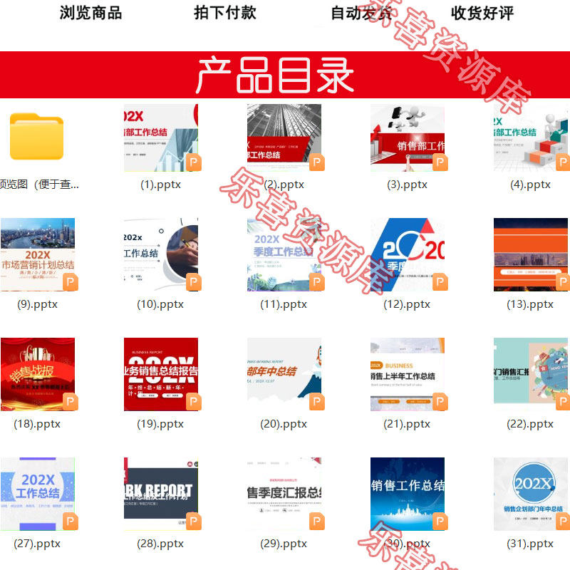 销售部工作总结销售经理述职汇报PPT模板市场部个人年终中计划ppt