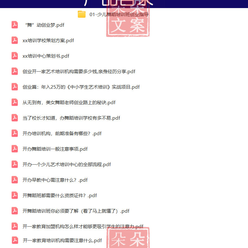 舞蹈学校培训班运营管理制度创业招生话术活动方案岗位职责合同协