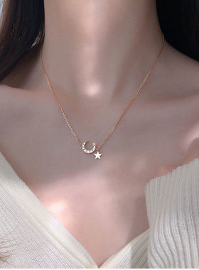 蝴蝶小众设计项链爱心轻奢叠戴