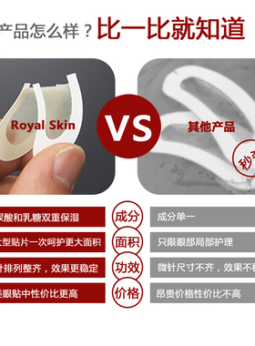 韩国ROYAL SKIN玻尿酸微针眼膜淡化黑眼圈眼袋泪沟 细纹眼贴膜4对