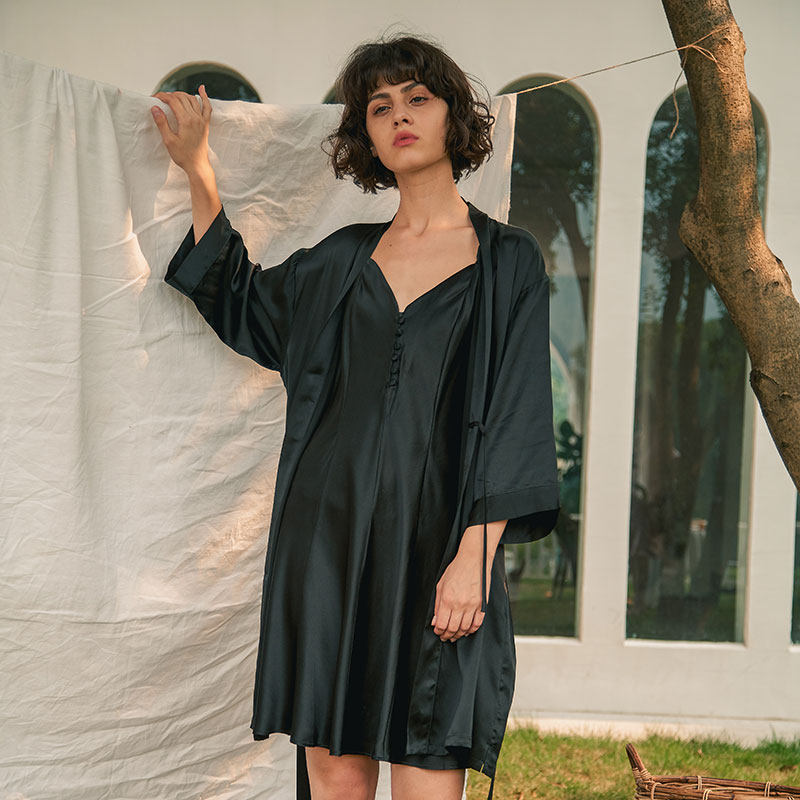 not just pajama女新娘桑蚕丝晨袍 notjustpajama睡袍/浴袍