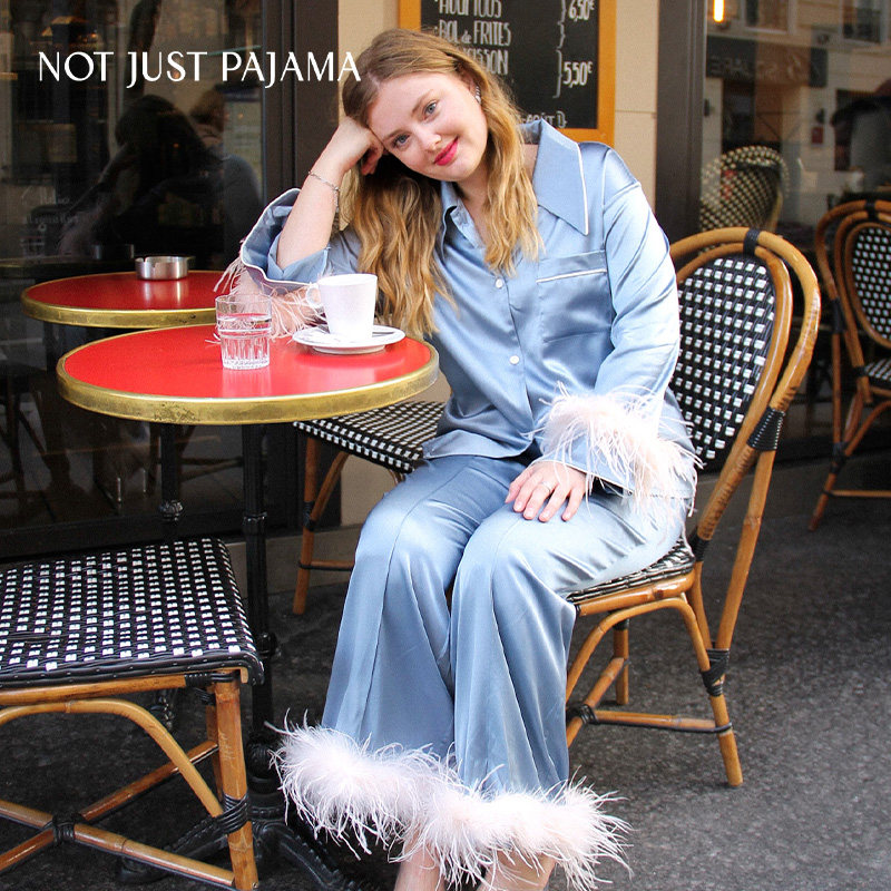 not just pajama glam系列真丝睡衣 notjustpajama睡衣/家居服套装