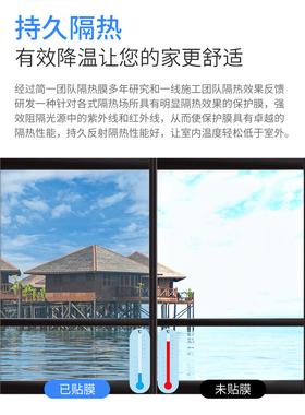 简一单向透视防晒镜面玻璃贴膜