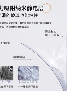 GANI/简一玻璃窗防磨砂膜玻璃贴纸卫生间防隐私静电纯膜砂CArt301