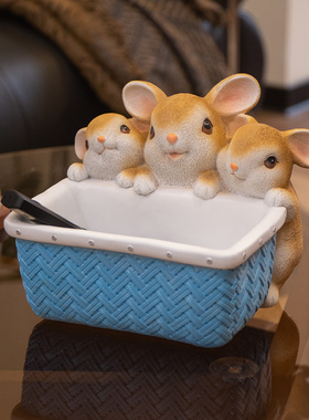 家点靓 玄关放钥匙的摆件欧式客厅装饰可爱狗创意鞋柜门口收纳盘