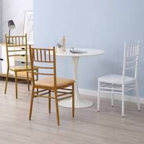 Bamboo Festival Chair Outdoor Lawn Iron Art Chair Wedding Wedding Chair Banquet Chair White Golden Bamboo Festival Chair Hotel Chair