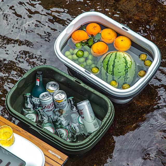 Outdoor camping storage box folding box camping sorting box car trunk storage box internet celebrity picnic basket artifact