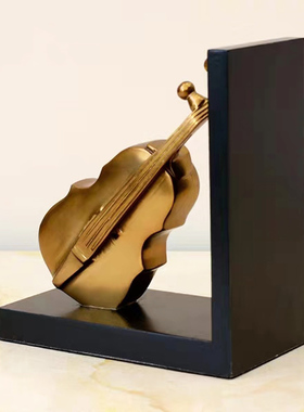 小提琴欧式风黄铜别墅书房艺术品