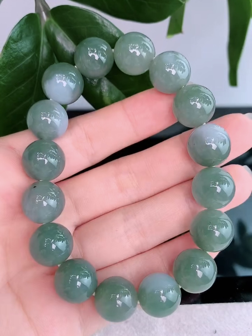 天然A货翡翠 缅甸正品 油青绿圆珠玉手串,淘宝优惠券,粉丝福利购,淘宝优惠卷
