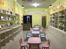 (Wheat Rabbit) (Non-slip) Children Plastic Baby Dining Table And Chairs Kindergarten Writing Table And Chairs Toy Table 1 Set