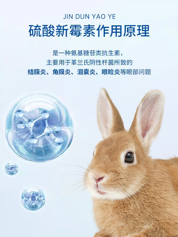兔子滴眼液眼睛发炎宠物兔专用眼屎多眼睛红肿眼角膜炎兔子眼药水-图3
