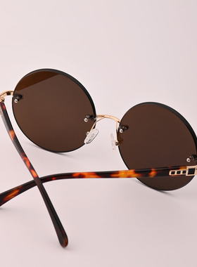 箫秒高档水晶眼镜圆形复古清晰