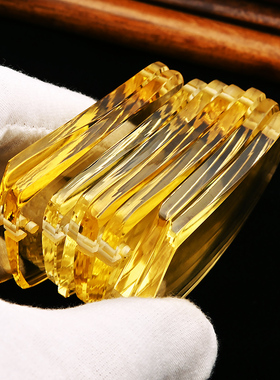 竹叶青眼镜天然水晶石头镜清凉护目通用镜东海方形老料镜片定制