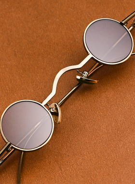 复古天然水晶石头镜茶色正品全框