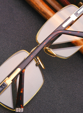 加厚竹叶青水晶眼镜天然夜视