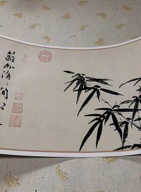 1:1元赵雍张渥竹西草堂图真迹复制27.5x510gcm辽宁省博物馆藏