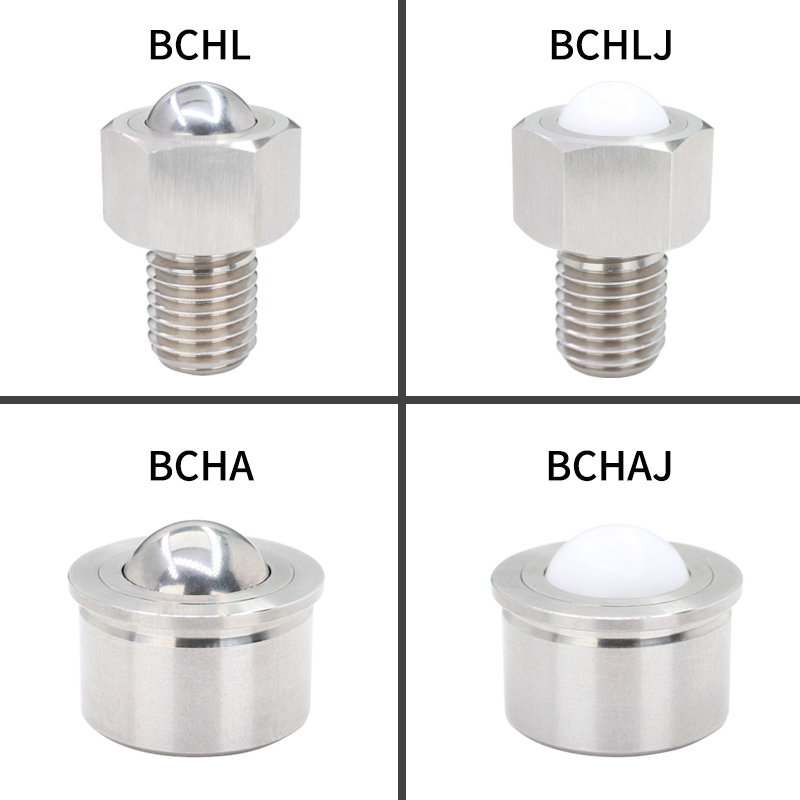 钢珠滚轮BCHA万向球牛眼滚珠BCHL六角螺栓不锈钢滑动运输传送零件 - 图3