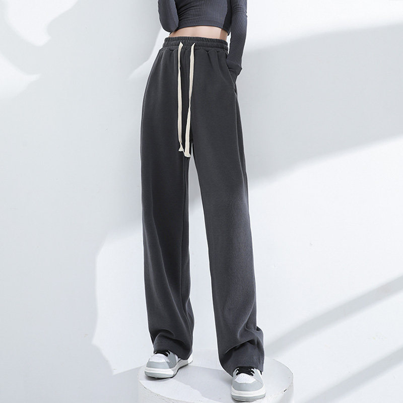 春秋高腰垂感直筒2022年新款阔腿裤 苡苜休闲裤